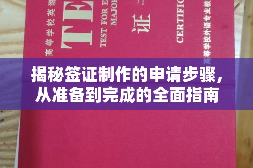 开江揭秘签证制作的申请步骤，从准备到完成的全面指南